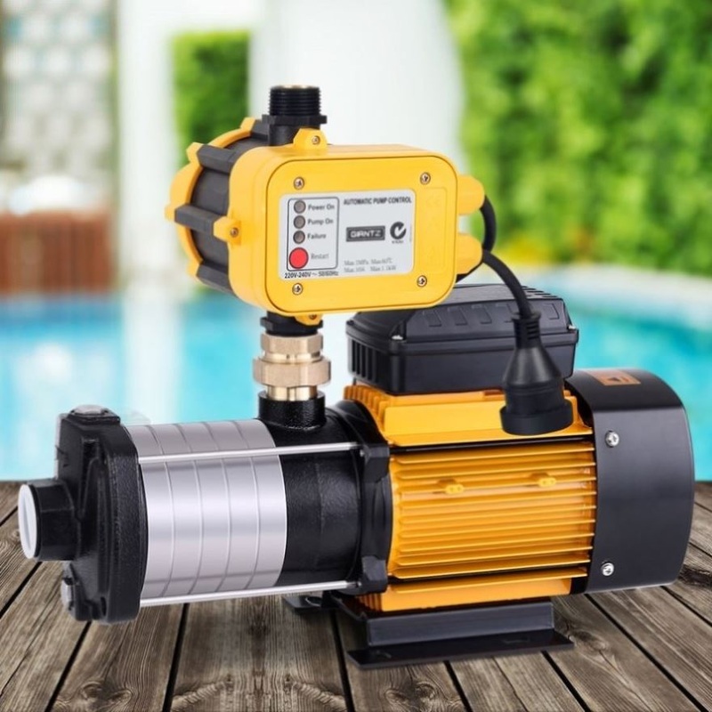 Giantz Garden Water Pump High Pressure 2500W 6-Stage Tank Irrigation Yellow PUMP-ST6-SS-OG-YEL
