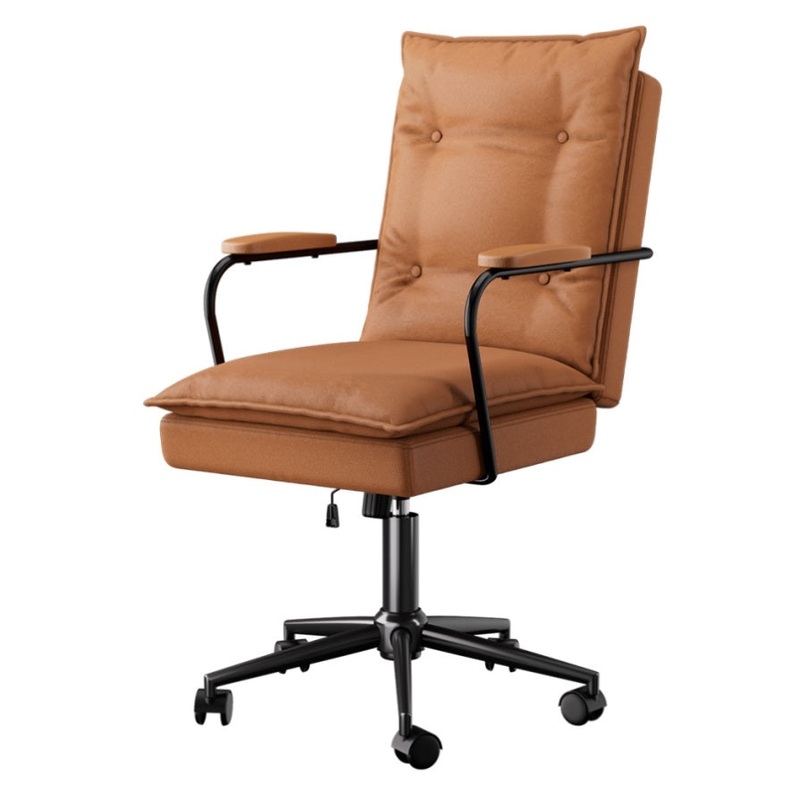 LEVEDE Ergonomic Office Chair Computer PU Brown OF1046-BR
