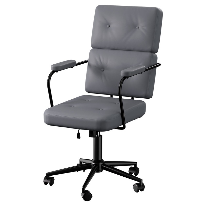 LEVEDE Ergonomic Office Chair Computer PU Grey OF1047-GY