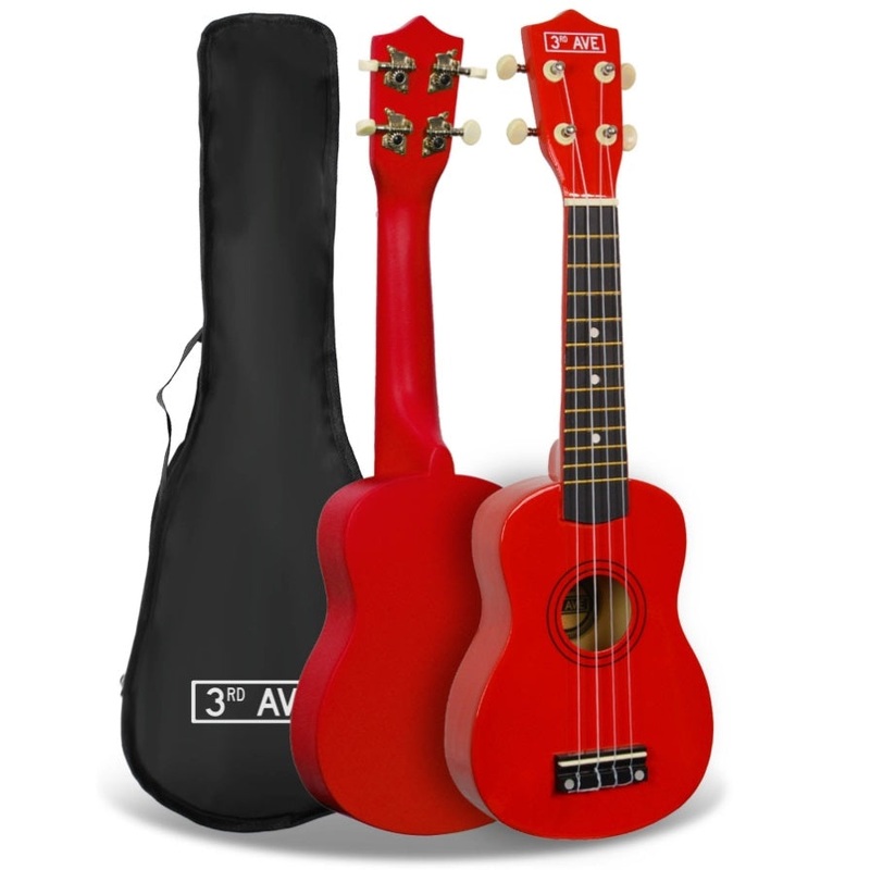 3rd Avenue Soprano Ukulele – Red V398-NM-STX40RD