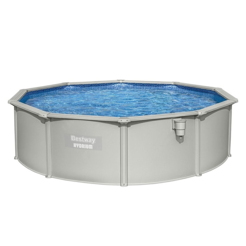 Bestway Swimming Pool Steel Frame Round Pool Set 457cm w/ Filter Ladder 17430L BW-POOL-R-460-56385