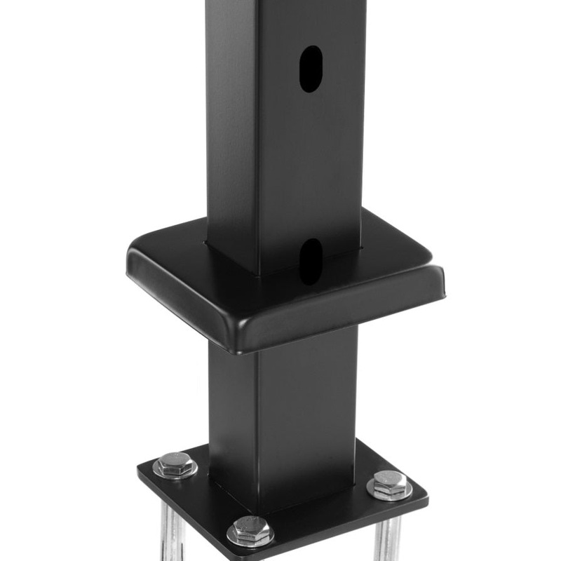 VEVOR Cable Railing Post, 42 x 1 x 2 Steel Angled Hole Stair Railing Post, 12 Pre-Drilled Holes, V952-1JZLGZHS1067HNEKBV0