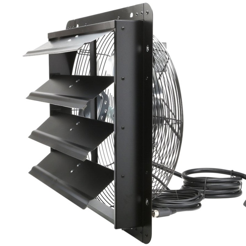 VEVOR Shutter Exhaust Fan, 406 mm /16inch with Temperature Humidity Controller, EC-motor, 1747 CFM, V952-BYCSPQSDJEC16PFKWV3