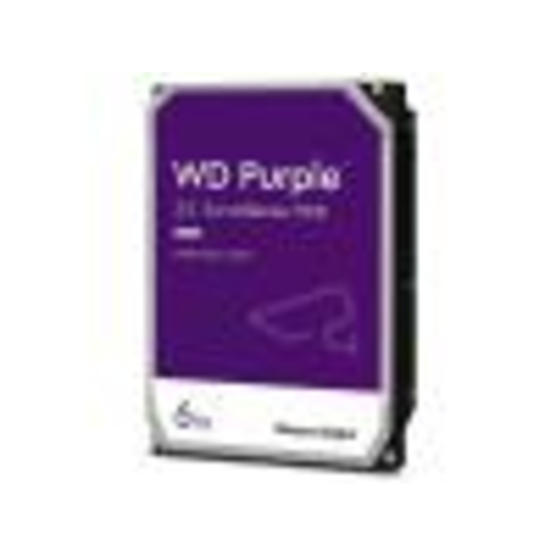 WD Purple WD64PURZ 6TB 5400RPM 256MB 3.5 Surveillance Internal Hard Drive, 3 Year Warranty – SOH 06WD64PURZ