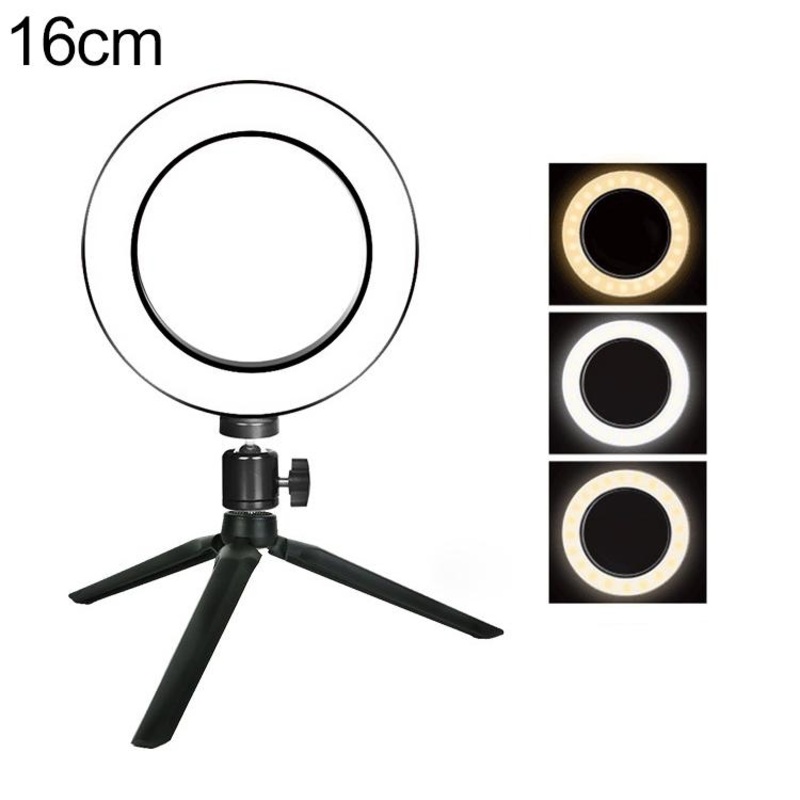 16Cm Dimmable Led Selfie Ring Light With Tripod PRL-1852PCM