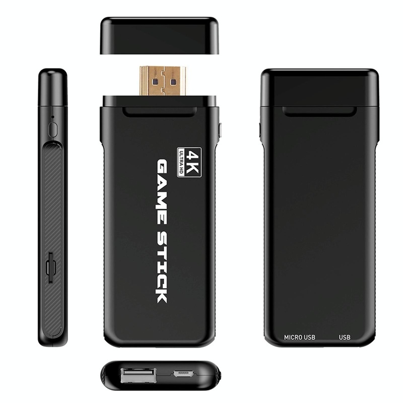 64Gb 4K Retro Game Stick + 2 Wireless Gamepads & 10 000+ Pre-Installed Games PRL-1789TN