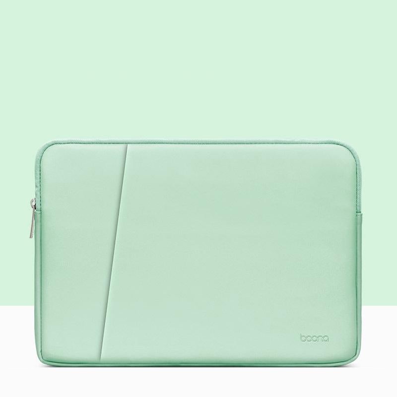 Double-Layer Leather Laptop Bag – Mint Green – 16 / 17 Inch PRL-0631475950DBT