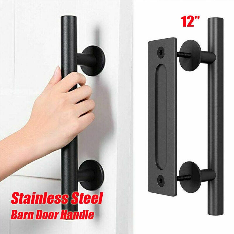 12 Barn Door Handle Sliding Flush Pull Wood Door Gate Hardware Stainless Steel V201-W12080530