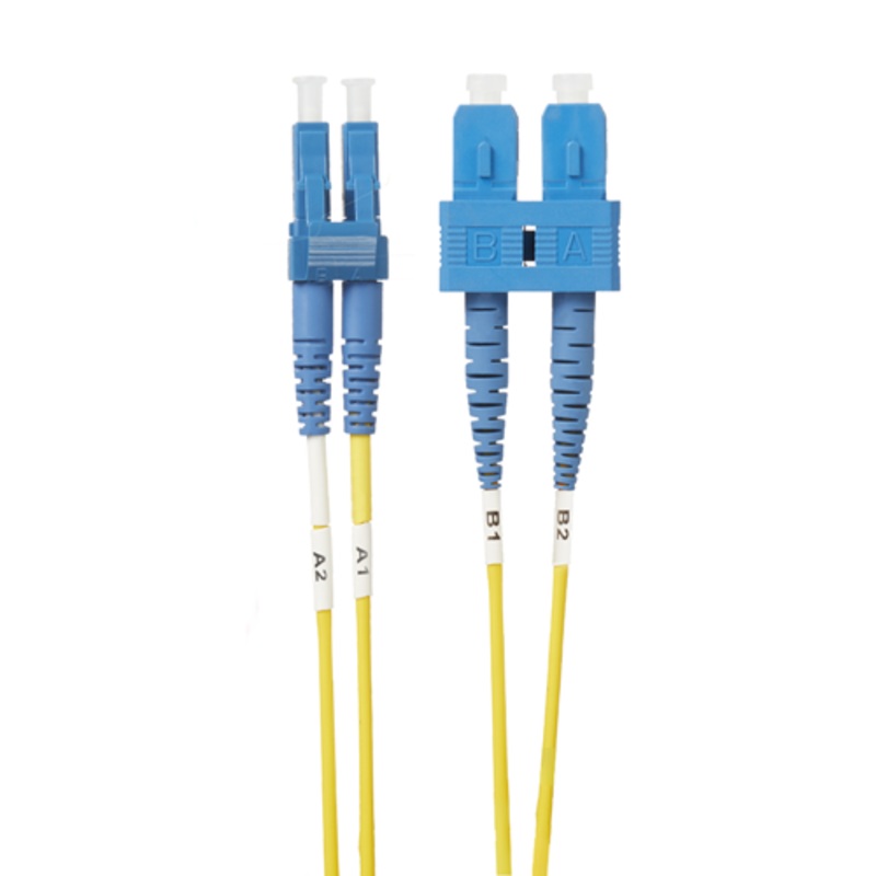 15m LC-SC OS1 / OS2 Singlemode Fibre Optic Cable : Yellow FL.OS2LCSC15M