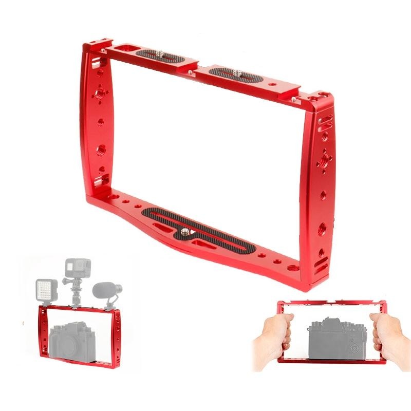 Diving Dual Handheld Grip Bracket Stabilizer Extension Phone Clamp Camera Rig Cage Underwater Case PRL-1024512750DBT