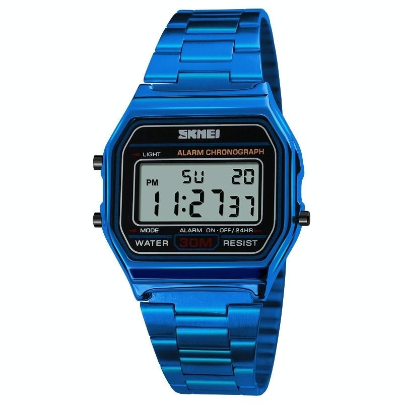 Waterproof Steel Band Men Electronic Watch – Lightweight Business PRL-1032780550DBT
