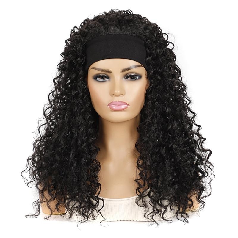 1B O Volume Hairband Wig Headgear – Sleek Black PRL-1090256550DBT