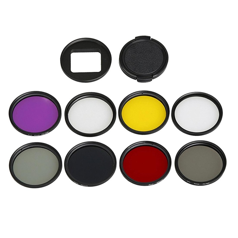 52Mm Lens Filter Set For Gopro Hero5 Action Camera – Cpl Uv Nd8 Nd2 Star 8 Fld PRL-1131ACD