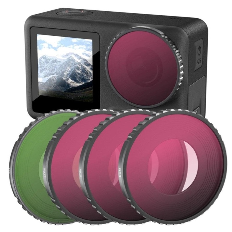 4-In-1 Lens Filter Set For Dji Action 4 – Nd8 Nd16 Nd32 Cpl PRL-0260POD