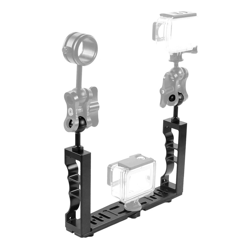 Adjustable Dual Handheld Lamp Arm For Action Cameras PRL-052UP