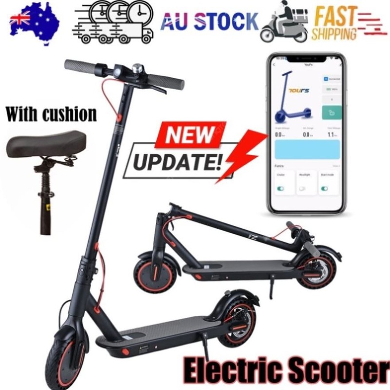 Electric Scooter 350W 10/20/35KM/H Portable Off Road Scooter Foldable Bike V201-BIK0001BL8AU