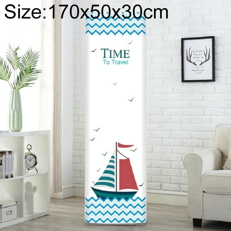 Vertical Cabinet Air Conditioning Cover – All-Inclusive Fabric – 170X50X30Cm – Sailboat Design PRL-0429377230DBT
