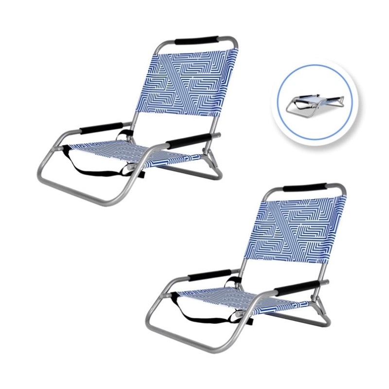 2pc Lazy Dayz Foldable Beach Chair – Makena V915-LD0005