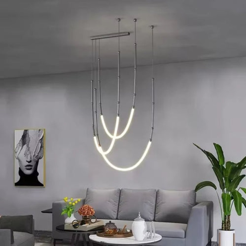 BAMDECOR Minimalistic Retro LED Minimalism Designer Lustre Hanging Lamps Slender-Shape LED Pendant V255-BAM-SLENDER-3L
