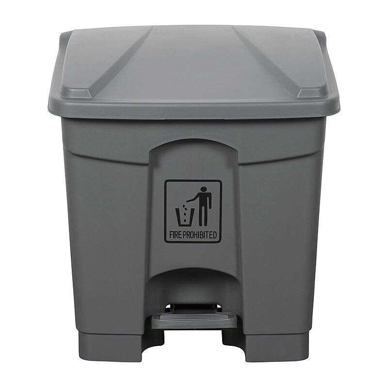 Clnlnk Rubsh Bin W/Pdl 30L Gry DS-CLN12057