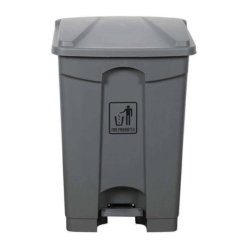Clnlnk Rubsh Bin W/Pdl 45L Gry DS-CLN12059