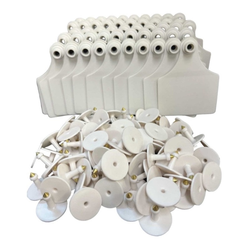 100x Cattle Ear Tags 7x10cm Set – Large White Blank Cow Sheep Livestock Label V238-SUPDZ-40208938795088