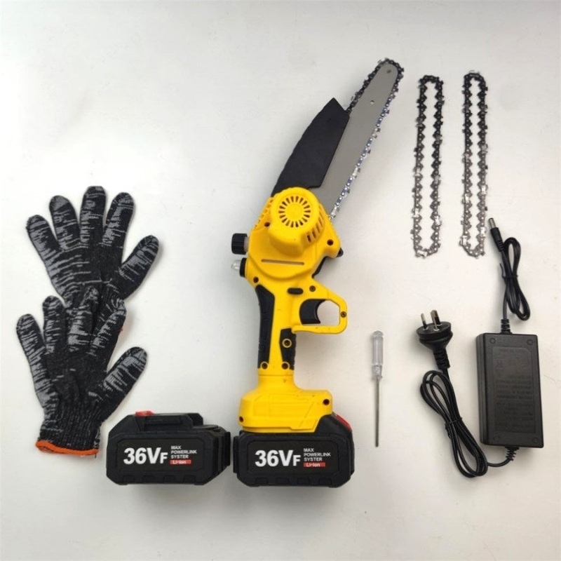 36V 8 Mini Cordless Electric Chainsaw 2XBattery 36V Wood Cutter Rechargeable V201-FDZ0036YL8AU