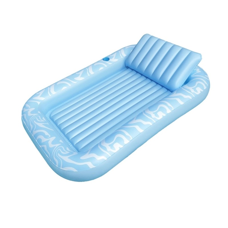 Bestway Float Floating Seat Pool Lounger Inflatable Lounge Chair Bed Pillow Cup Holder 2.03MX1.37M BW-FLOAT-43838