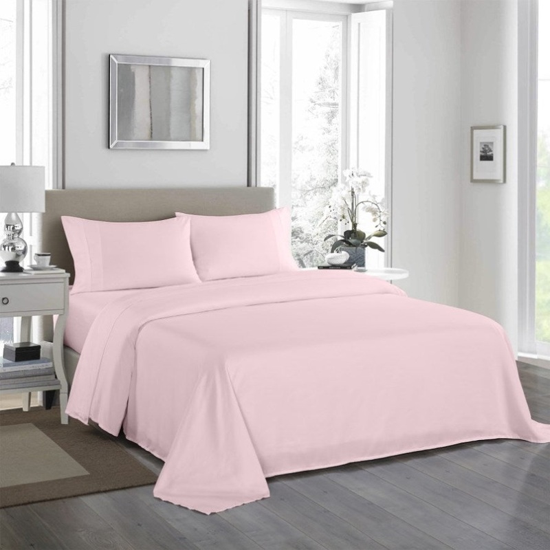 Royal Comfort – 1200TC Ultrasoft 4 Pc Sheet Set – Queen – Soft Pink ABM-10002279