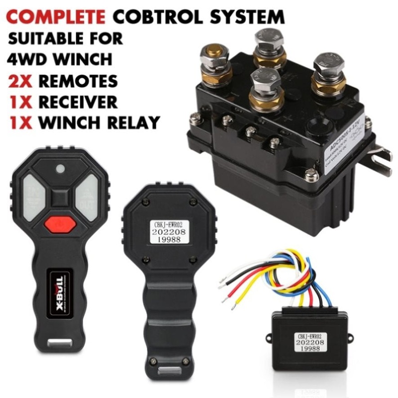 X-BULL Winch Solenoid Relay Wiring Controller 500A 12V and 150ft Wireless Remote V211-AUEB-XBWP005WP013