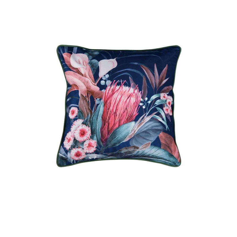 Bianca Balwyn Navy Square Filled Cushion 43 x 43cm V442-BCA-CUSHION-BALWYN-NAVY-SQ