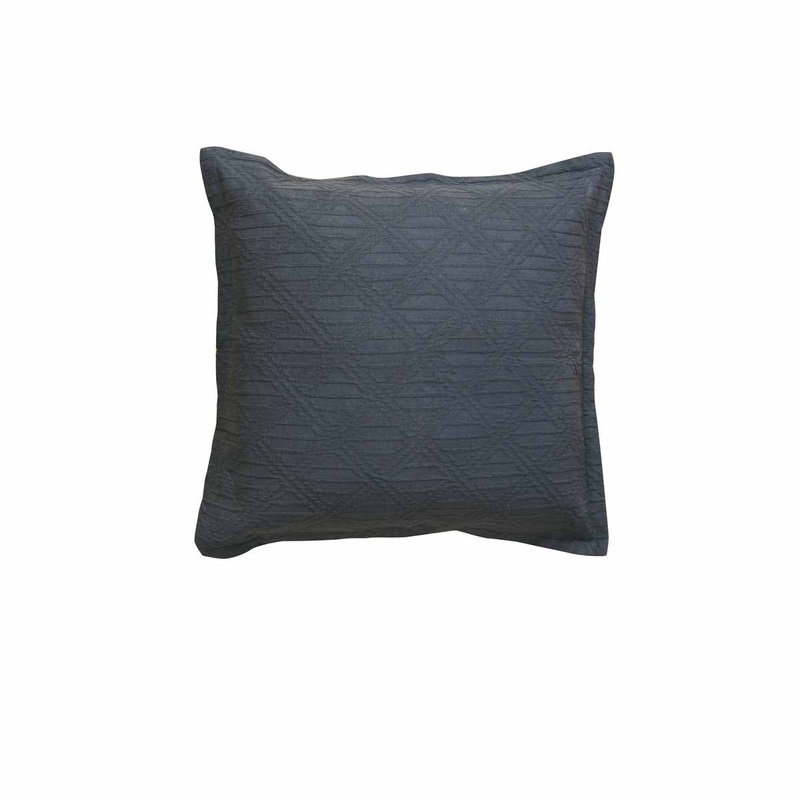 Bianca Hallston Charcoal Square Filled Cushion 43 x 43cm V442-BCA-CUSHION-HALLSTON-CHARCOAL-SQ