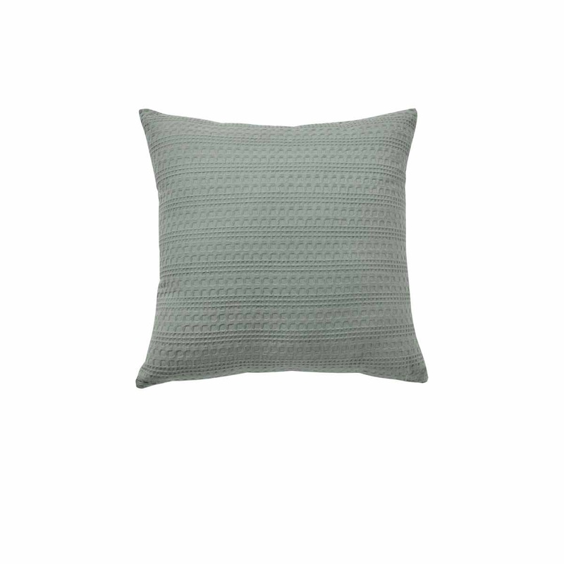 Bianca Kahlani Sage Waffle Square Filled Cushion 43 x 43cm V442-BCA-CUSHION-KAHLANI-SAGE-SQ