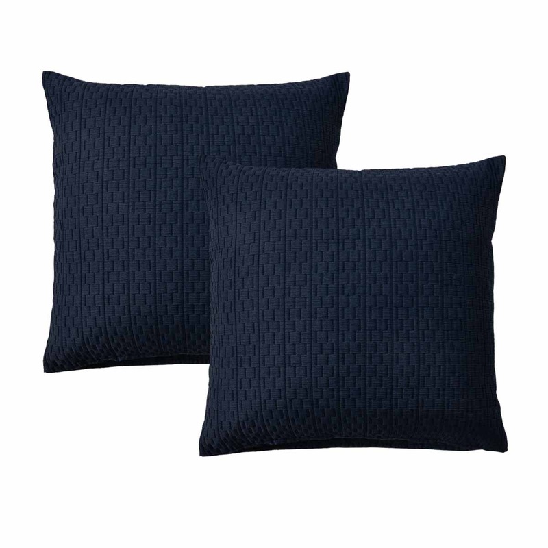 Bianca Pair of Burleigh Ink European Pillowcases 65 x 65cm V442-BCA-PILLOWC-BURLEIGH-INK-EU