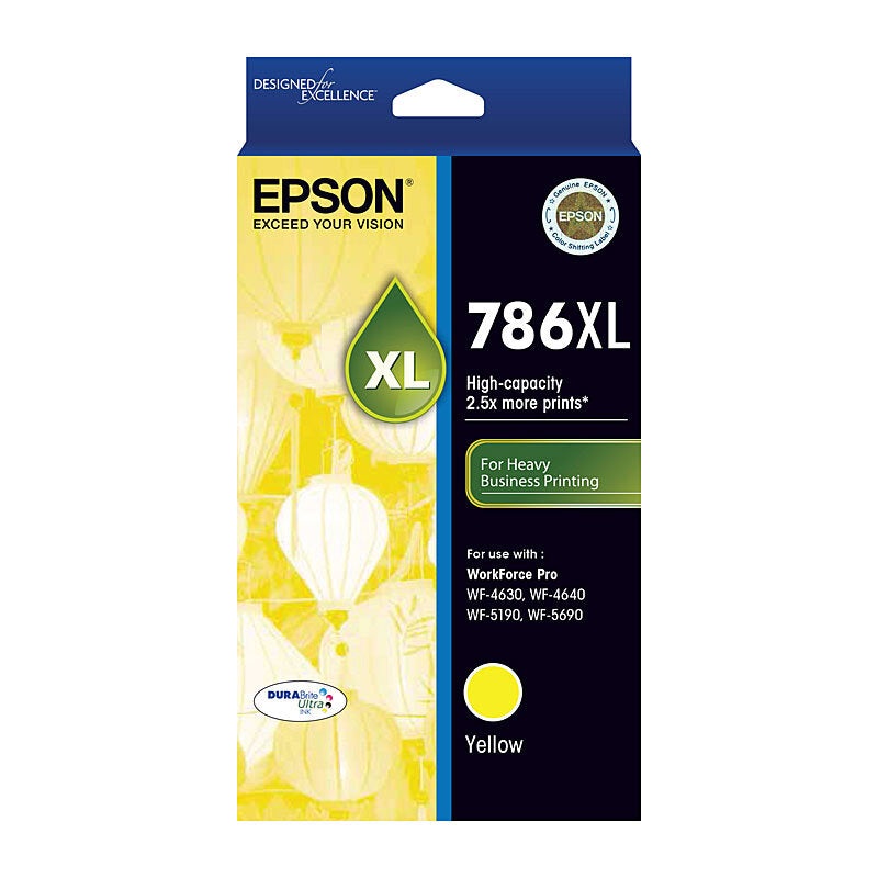 Epson 786XL Yellow Ink Cart DS-E786YXL
