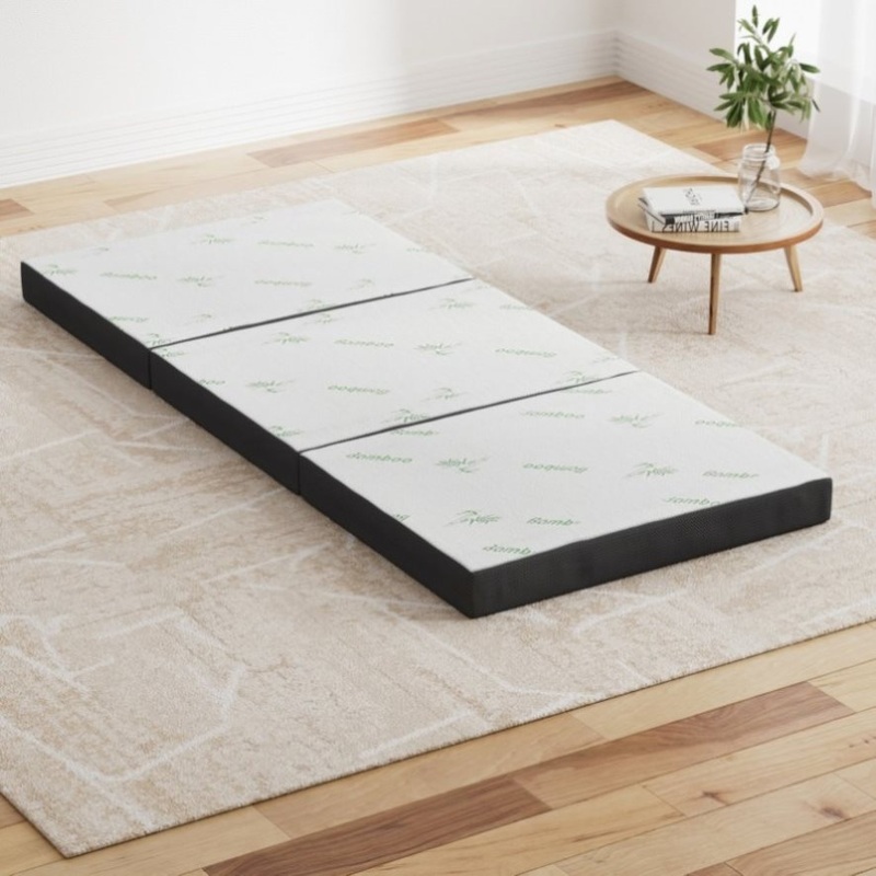 Giselle Bedding Foldable Mattress Folding Foam Single Bamboo FOAM-MFM-TRIO-BAM-BK