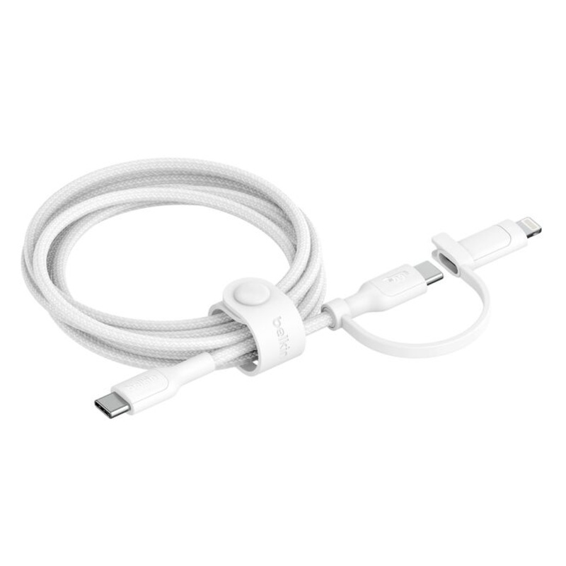 Belkin BoostCharge Pro 2-in-1 Cable Usb-C to USB-C + Lightning Connector V578-CAC003FQ1.5MWH