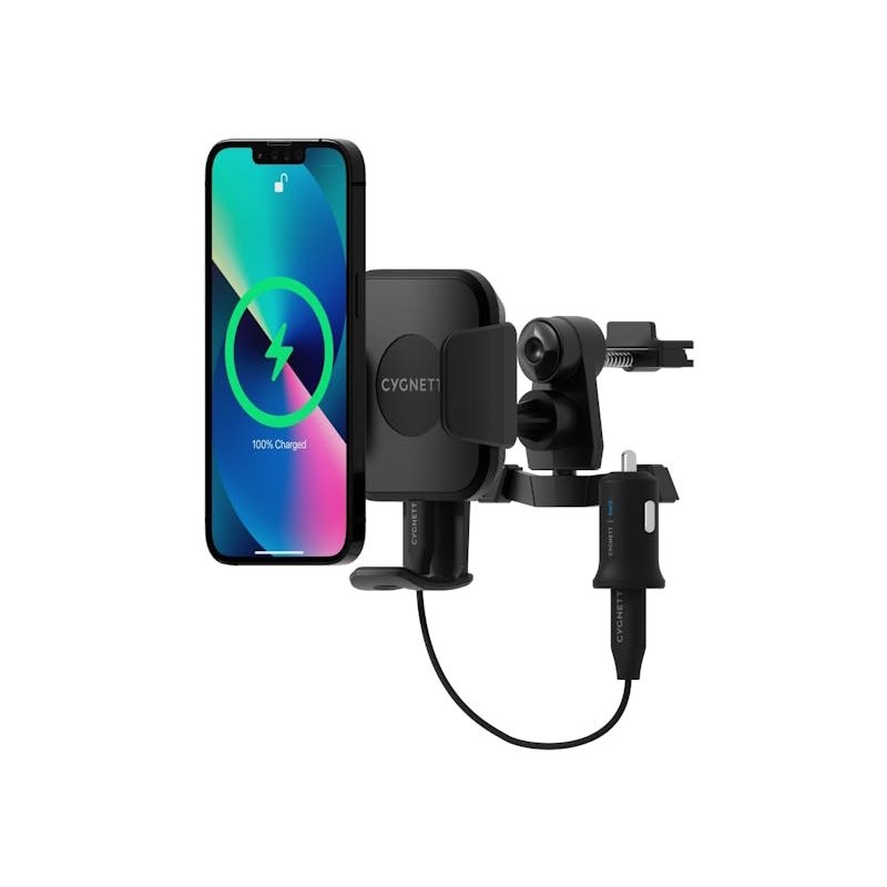 Cygnett Wireless 10W Vent Qi Car Charger Mount – Includes Charge and Cable V578-CY3957WLCCH