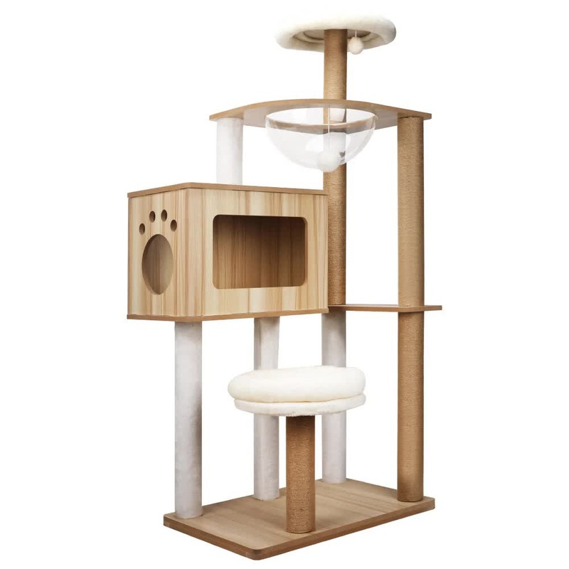 VaKa 1.42M Cat Tree Tower Scratching Post Scratcher Cats Condo House Bed Furniture V465-51027