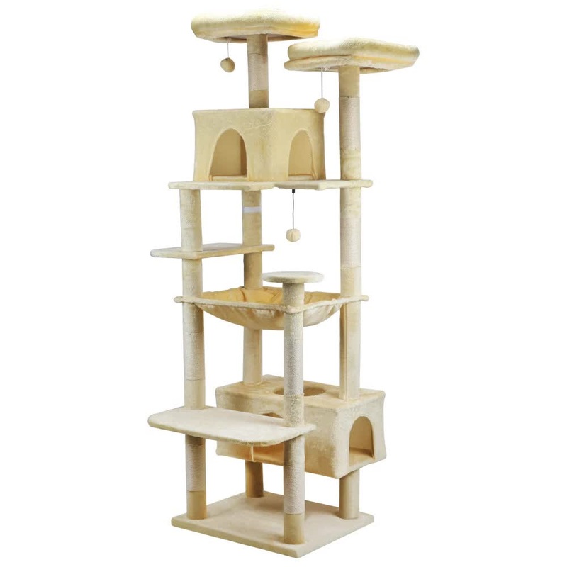 VaKa 184cm Road Cat Tree Tower Scratching Post Scratcher Condo with Big Hammock V465-51025