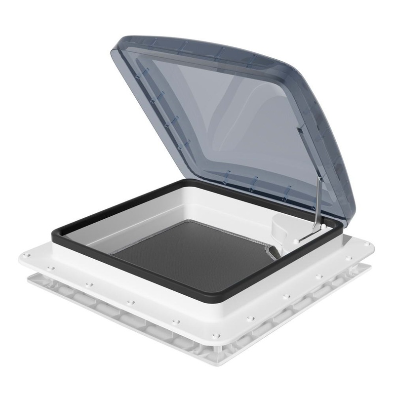 Weisshorn Caravan Roof Vent Air Exhaust Hatch RV Motorhome Camper White CV-VENT-46X46X17-NET-GY