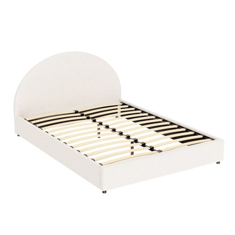 Artiss Bed Frame Gas Lift Strorage Beds Base Platform Boucle Fabric Double ELLA BFRAME-G-ELLA-D-BG-ABC