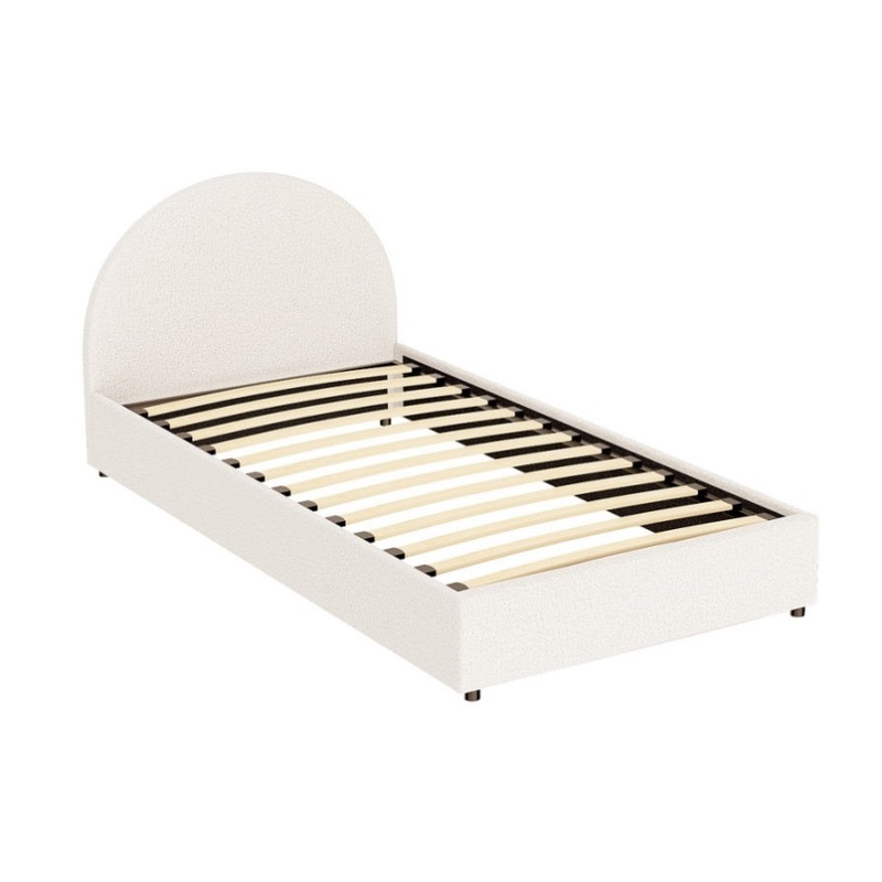 Artiss Bed Frame Gas Lift Strorage Beds Base Platform Boucle Fabric King Single ELLA BFRAME-G-ELLA-KS-BG-ABC