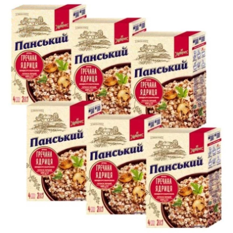 2.4kg Ukrainian Buckwheat Groats Roasted Kasha GMO Free Grechka Sachets V563-4820211661656_6X