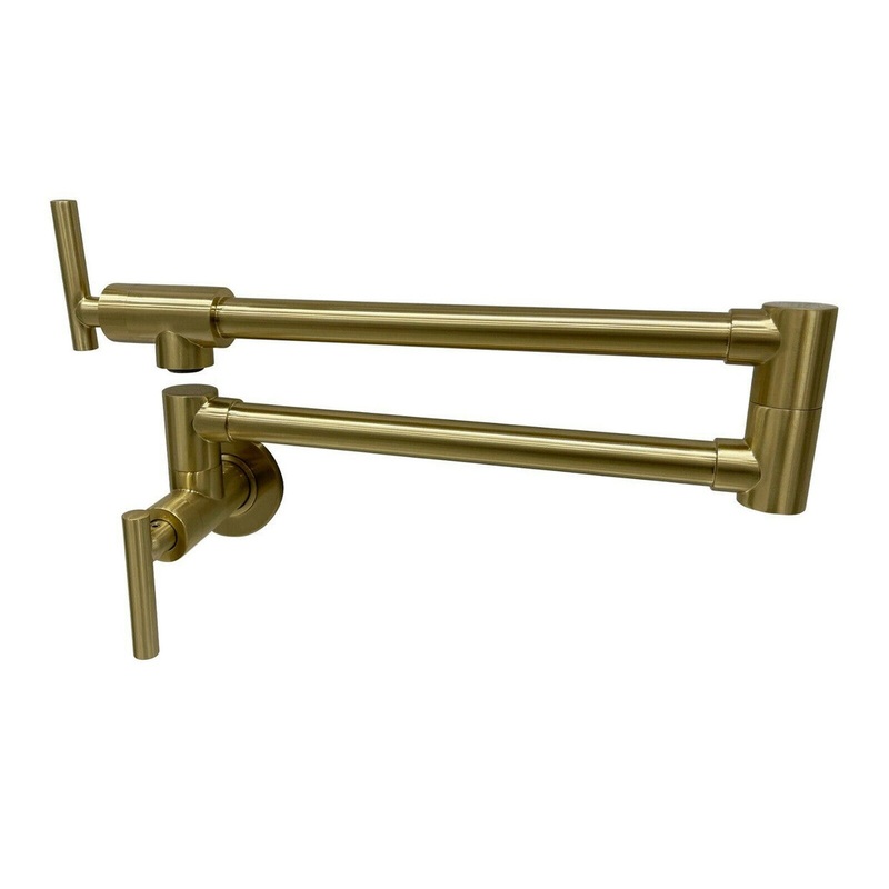 2023 Brushed Gold Kitchen tap Wall Mounted Pot Filler Single Cold Water inlet V549-GOLDPOTNEW