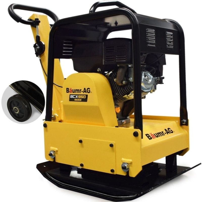 BAUMR-AG 185kg Reversible Vibratory Plate Compactor, Commercial 9HP 270cc, 500x700mm, Wheel Kit, for V219-COMPLTBMR95A