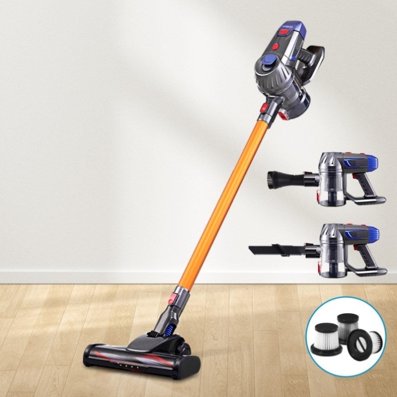 Devanti Stick Vacuum Cleaner Cordless HEPA Filter Gold 150W VAC-CL-FT-K7-GD