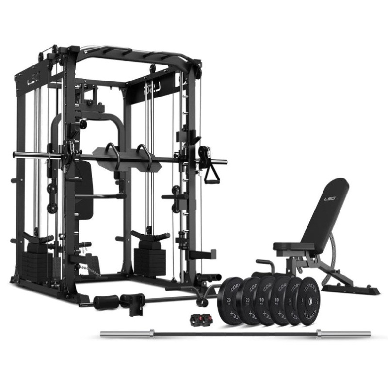 GRK200 10-in-1 Home Gym Station, Power Rack, Smith Machine and Cable Crossover + 90kg Olympic V420-LGRK-GRK200-C