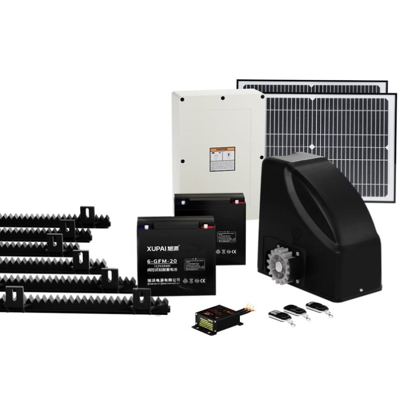 Lockmaster Automatic Sliding Gate Opener Kit 40W Full Solar Electric 6M 600KG GO-SLIDE-M01-40W-RAILX3