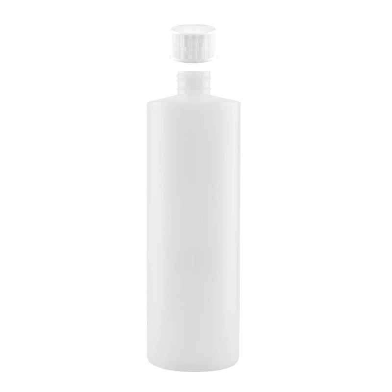 1x 1L Clear HDPE Round Bottle + 28/410 Caps – Empty Plastic Food Storage V238-SUPDZ-30342394183760